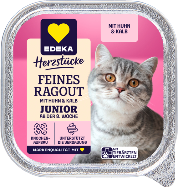 EDEKA Cat junior fine ragout with chicken and calf