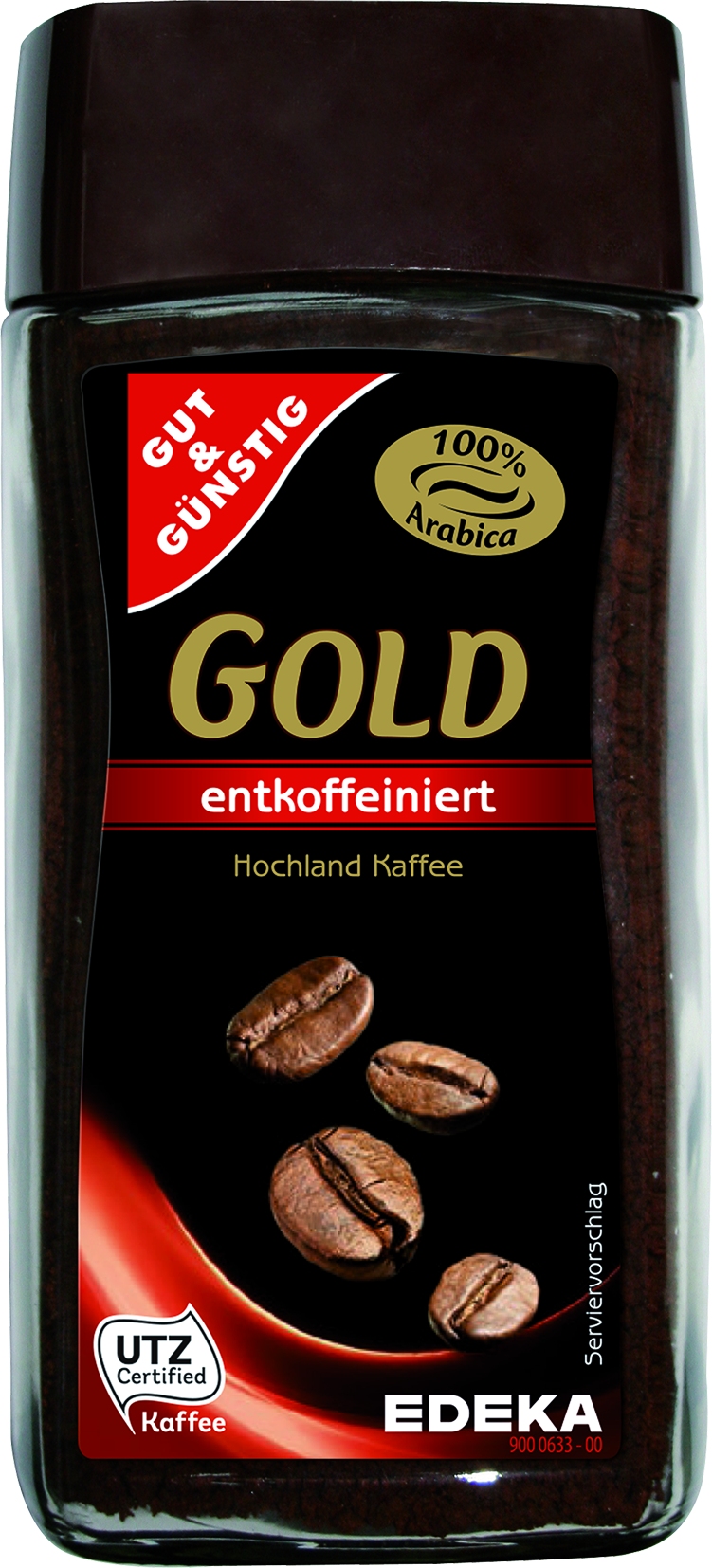 Gold Instant Kaffee entkoffeiniert   