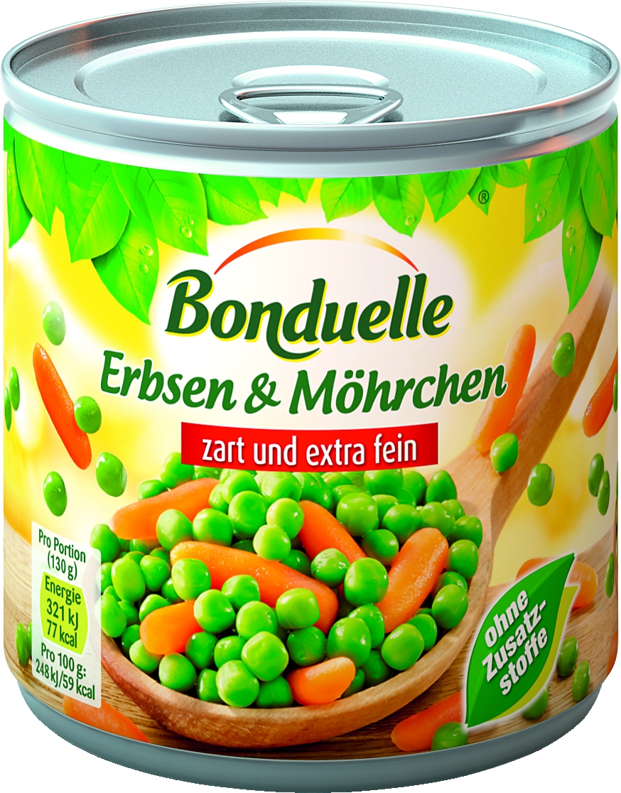 Erbsen extra fein mit Moehrchen   