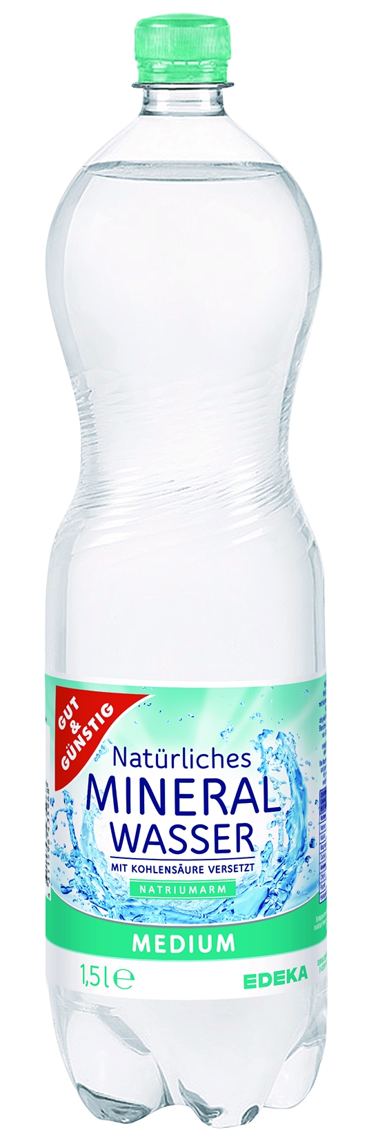 Mineral water with medium gas PET   