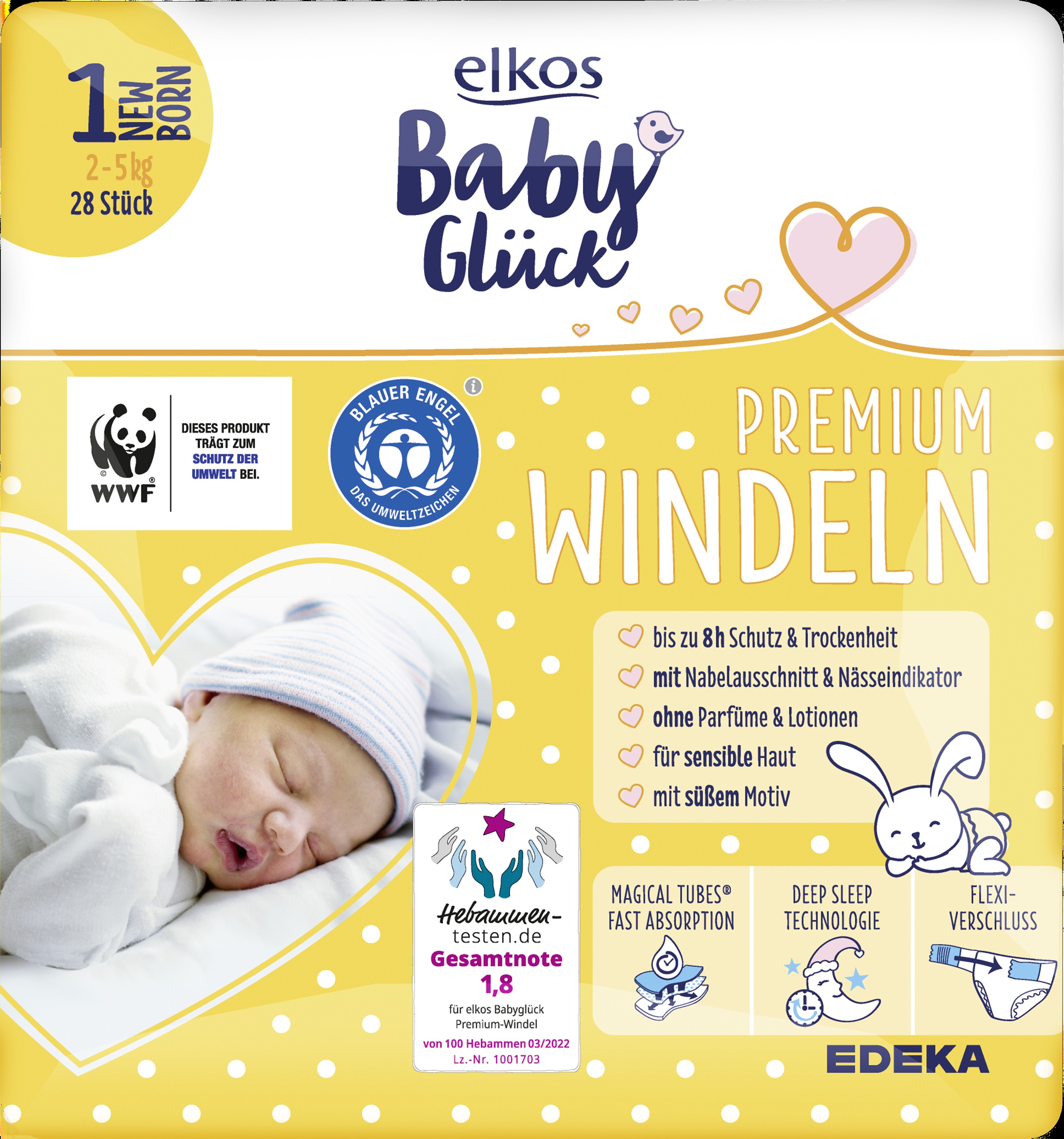 Elkos Premium Diapers Gr.1 Newborn
