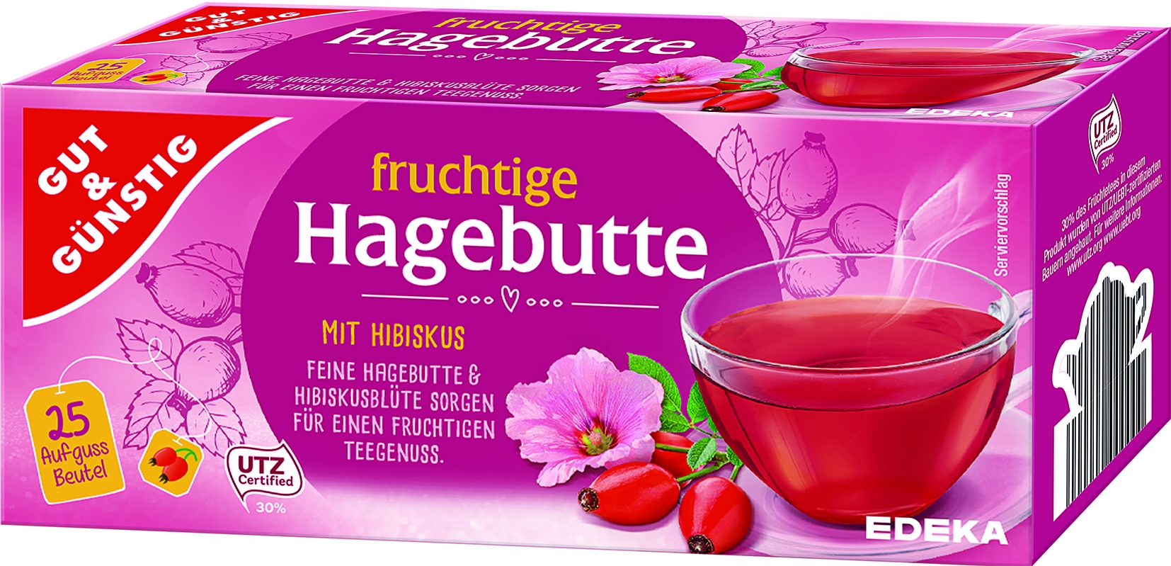 Hagebuttentee mit Hibiskus 25x3,5g