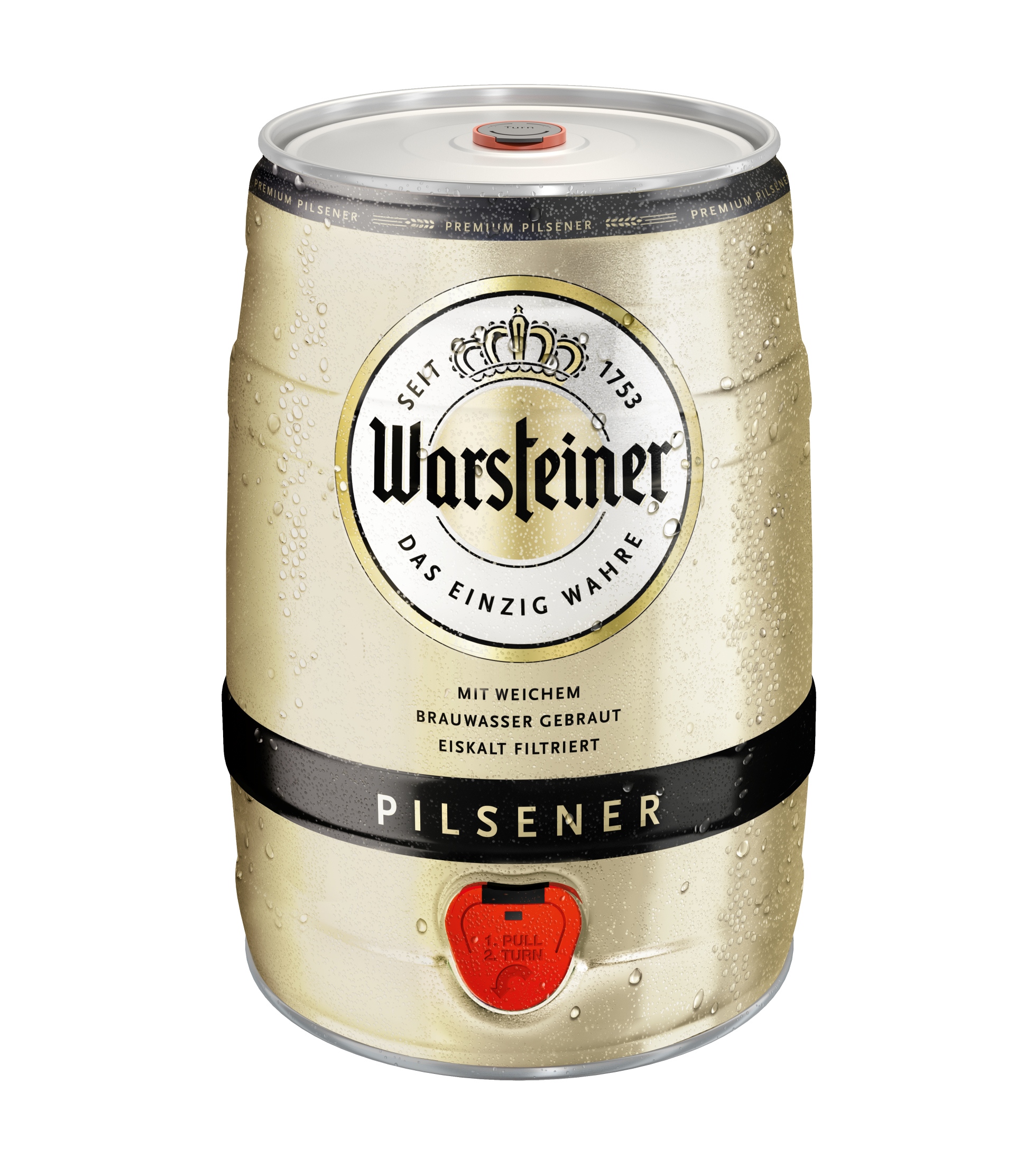 Warsteiner Beer Premium Pilsener, 2 x 5 Ltr.