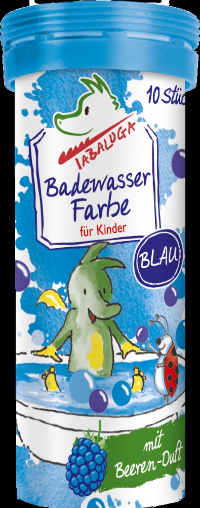 Tabaluga Children's bathwater, blue color with berry scent