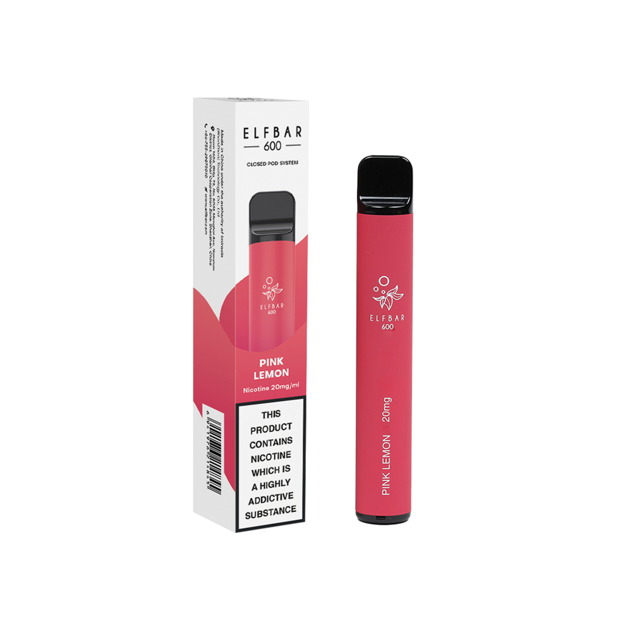 Elfbar 600 Pink Lemonade, 20mg nicotine