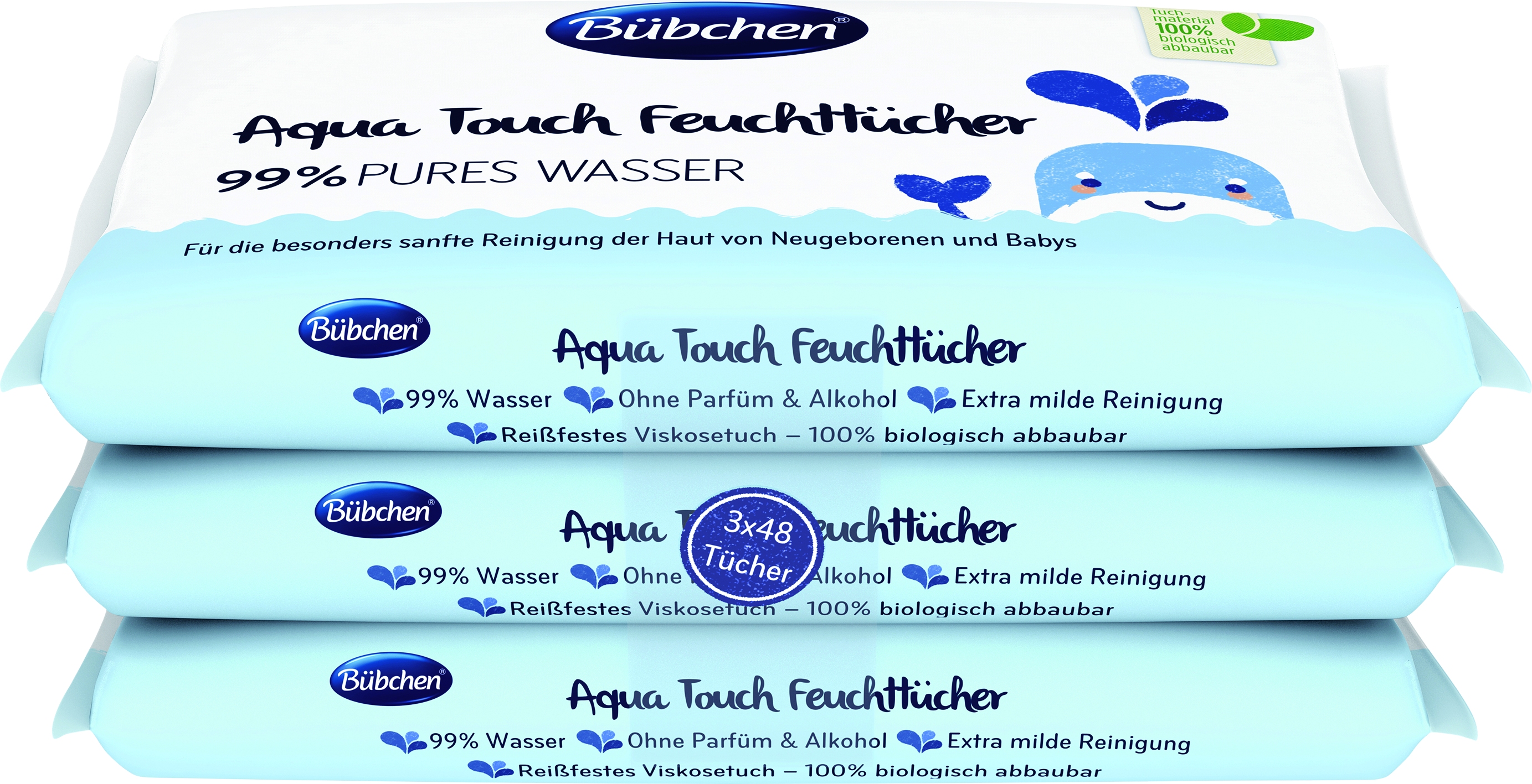 Aqua Touch Feuchttücher 3x48er