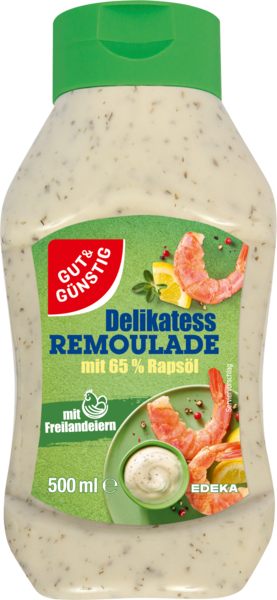 Remoulade, Kopfstandflasche   