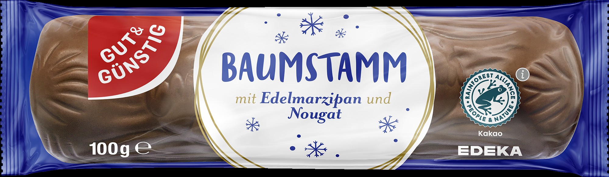 Baumstamm mit Marzipan & Nougat 100 g