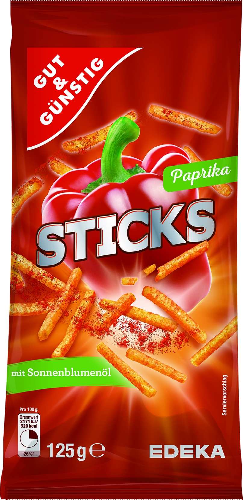 Kartoffelsticks Paprika   