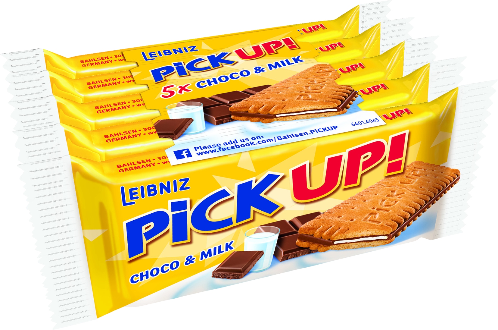 Pick Up chocolate bar choco&milk 5pc