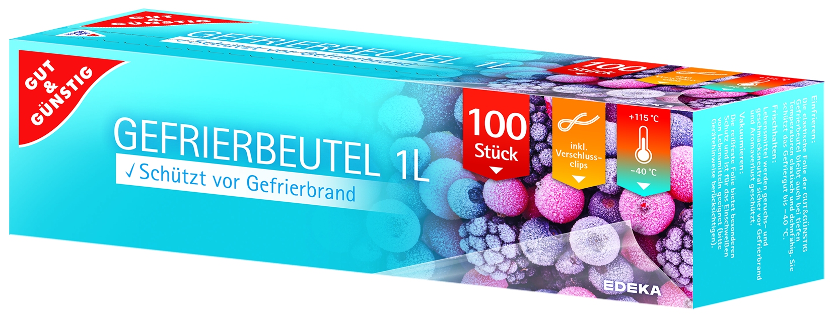 Gefrierbeutel 1 Ltr, 100 Stck.