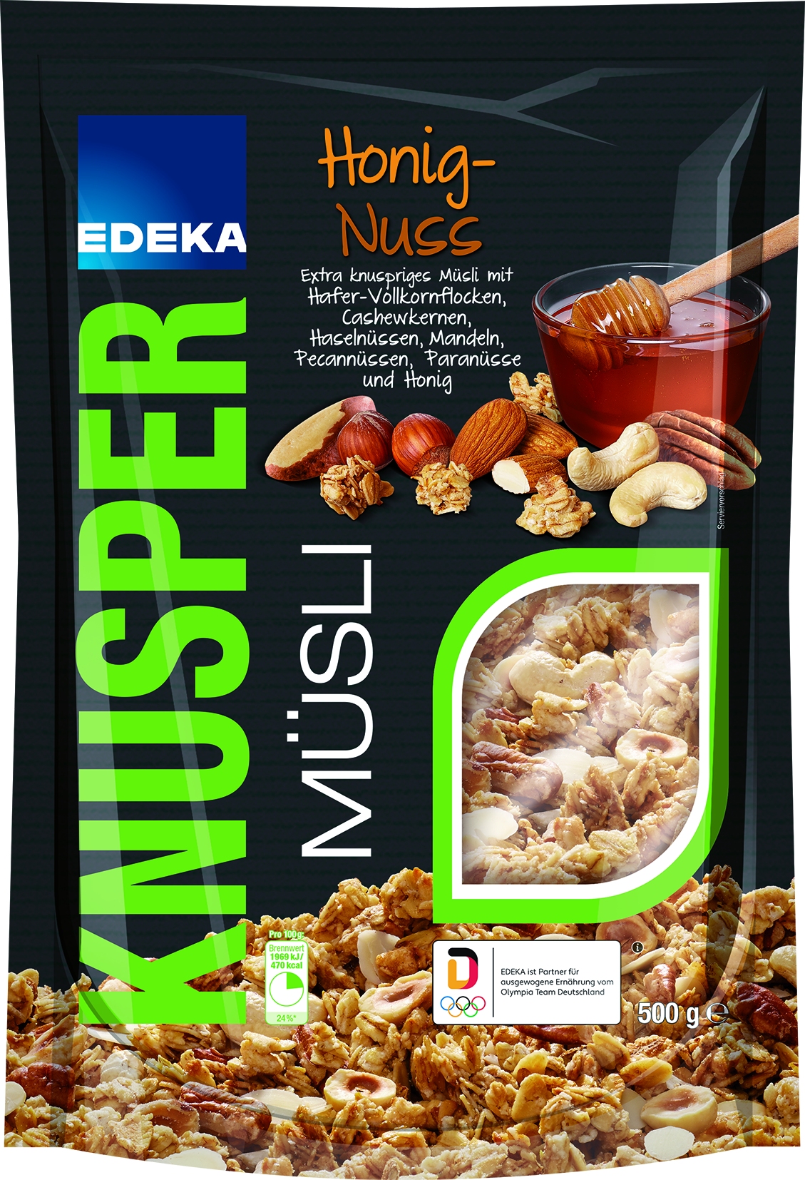 Crispy  muesli honey and nuts   