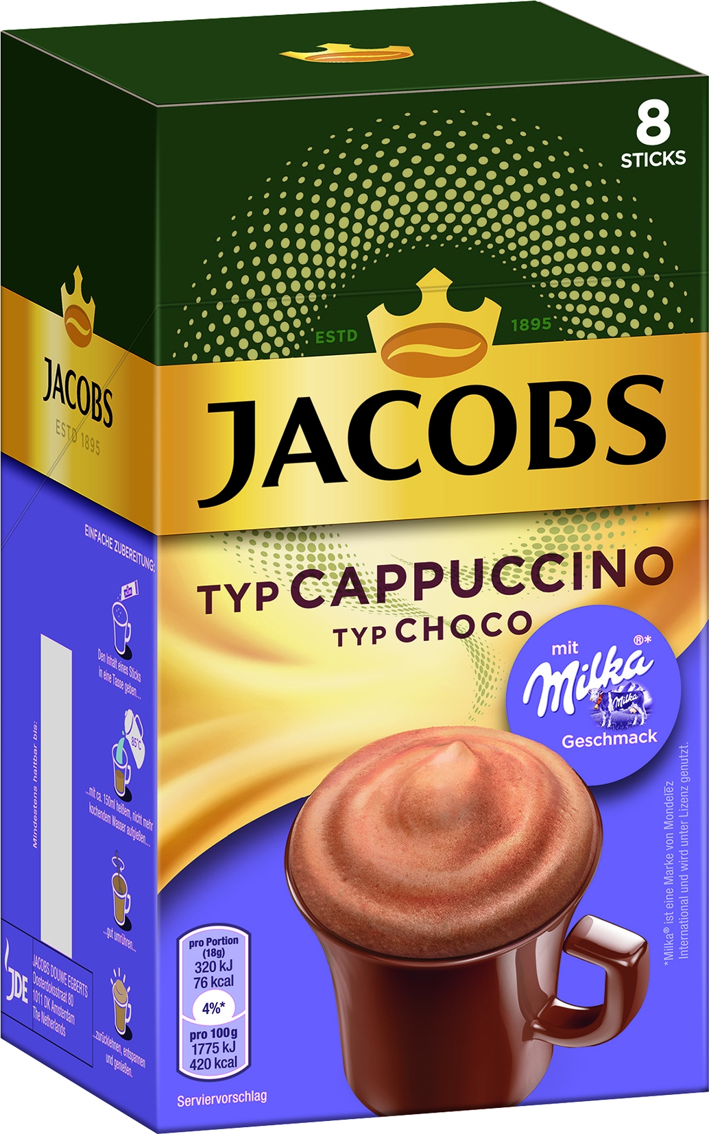 Cappuccino Specials Milka 8x18g