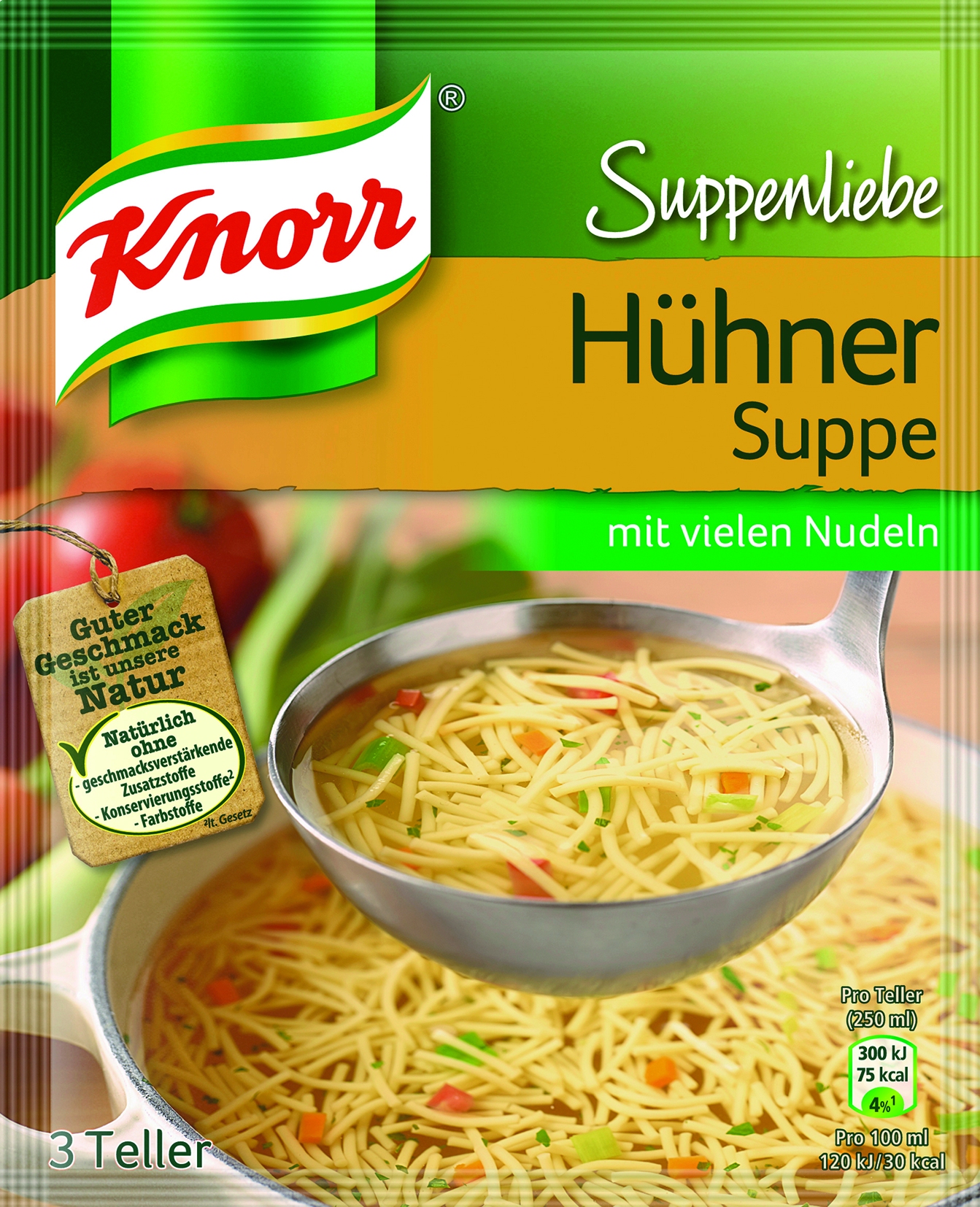 Huehnersuppe mit Nudeln   