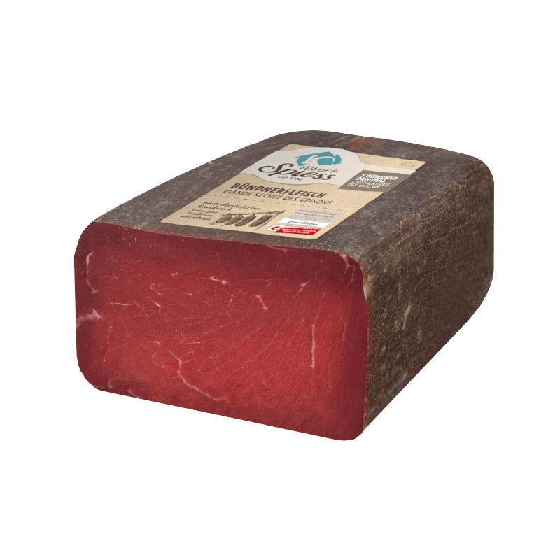 Orig. Schweizer Bündnerfleisch, vacuum, 1/2-Stücke, ca. 1,2kg-Stück