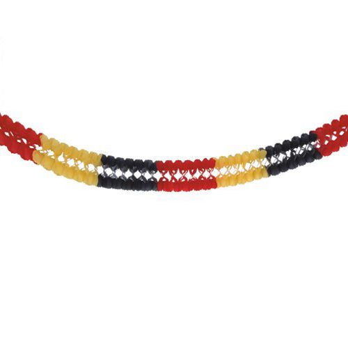 Girlande 16cm, 4m, schwarz/rot/gold