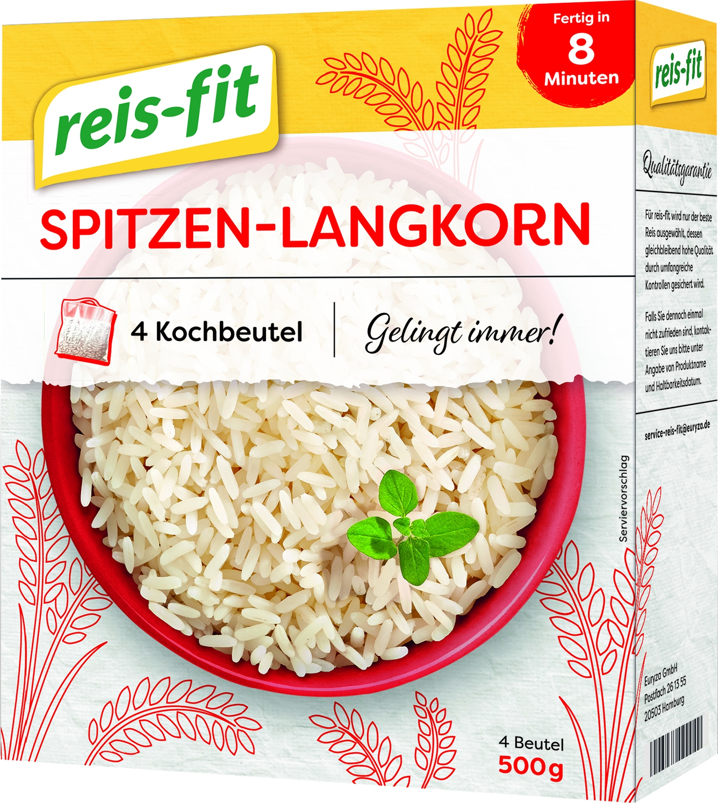 8 Minuten Reis im Kochbeutel 4 x 125 gr.