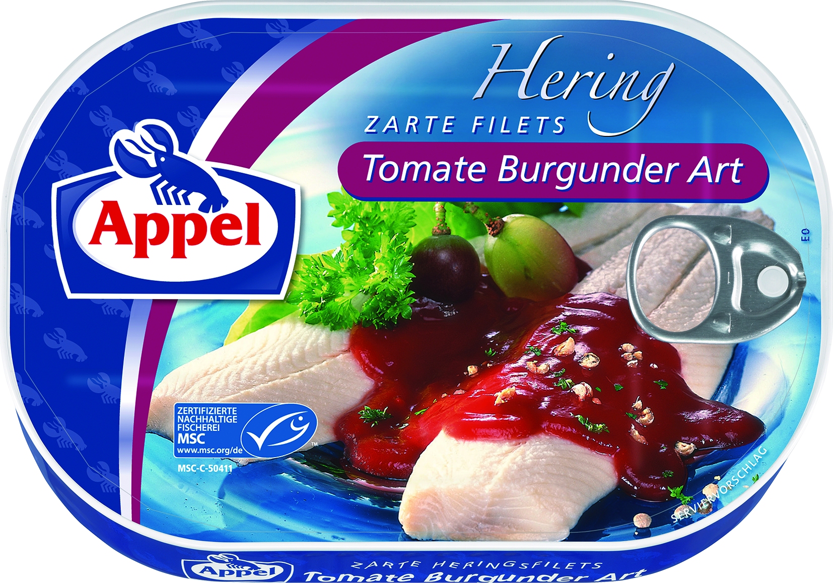 Heringsfilet in Burgunder Creme   