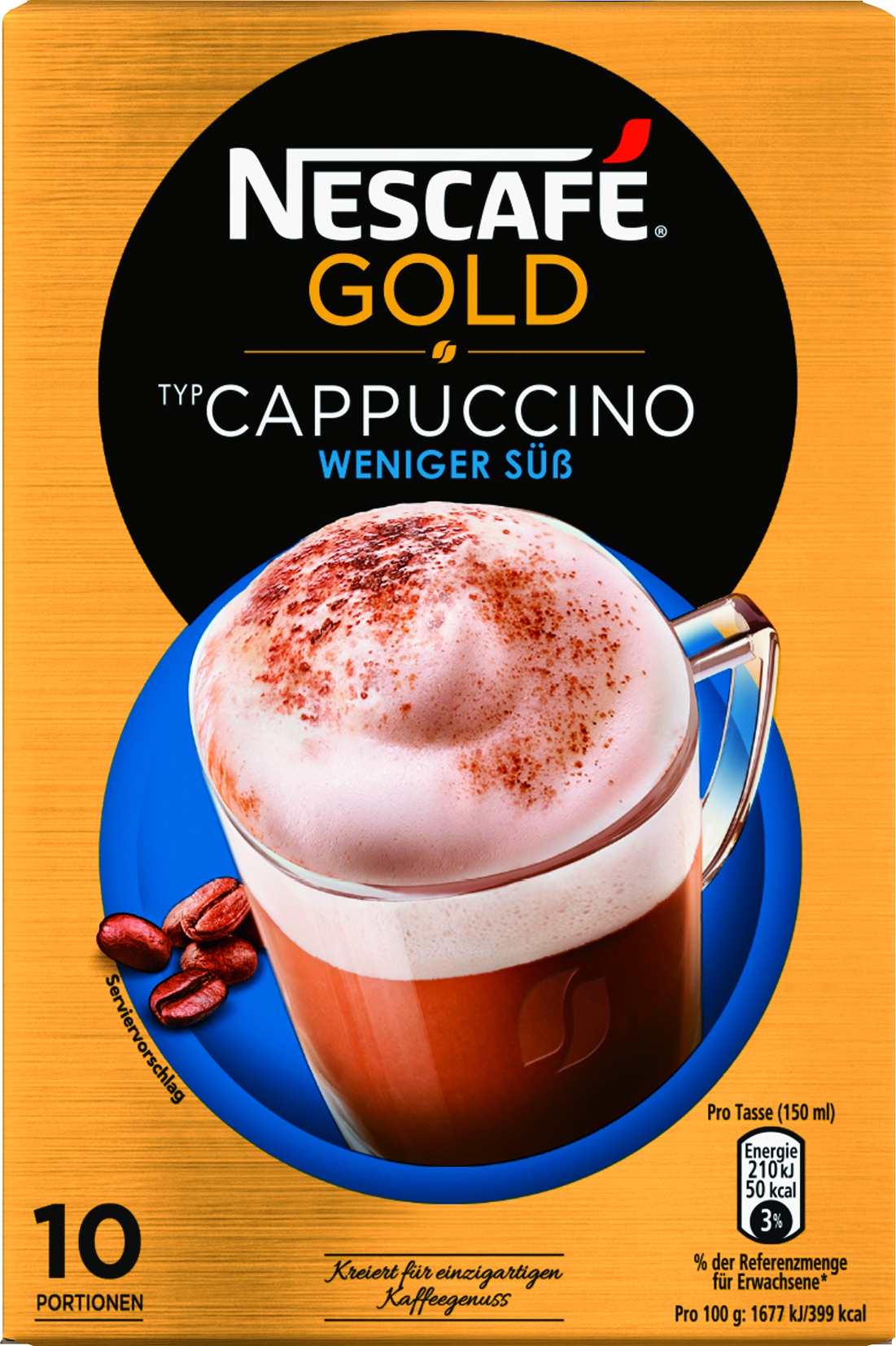 Cappuccino weniger süß 10x12,5gr