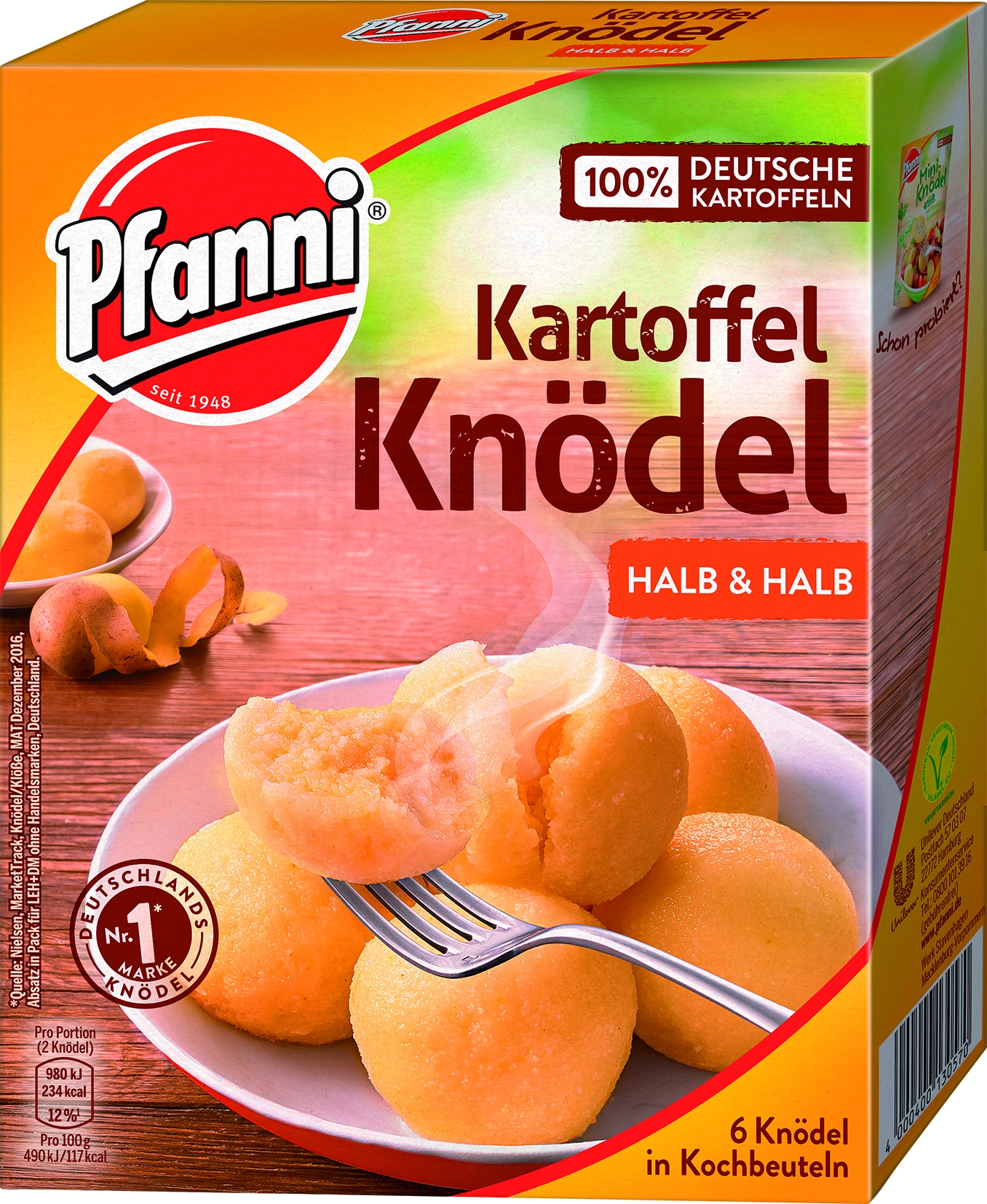 Knoedel halb&halb in Kochbeutel 6 Stck.