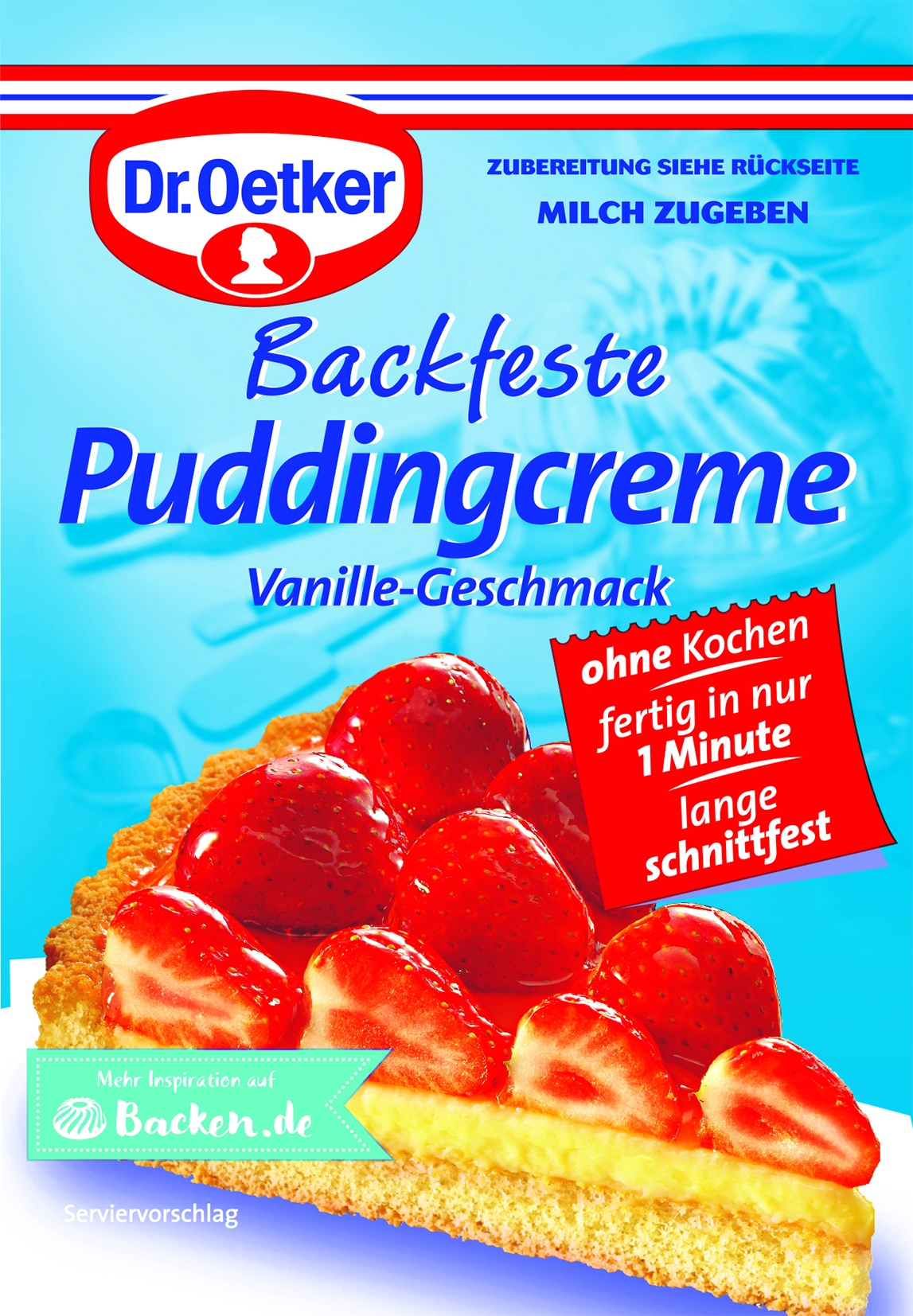 backfeste Puddingcreme Vanillegeschmack   