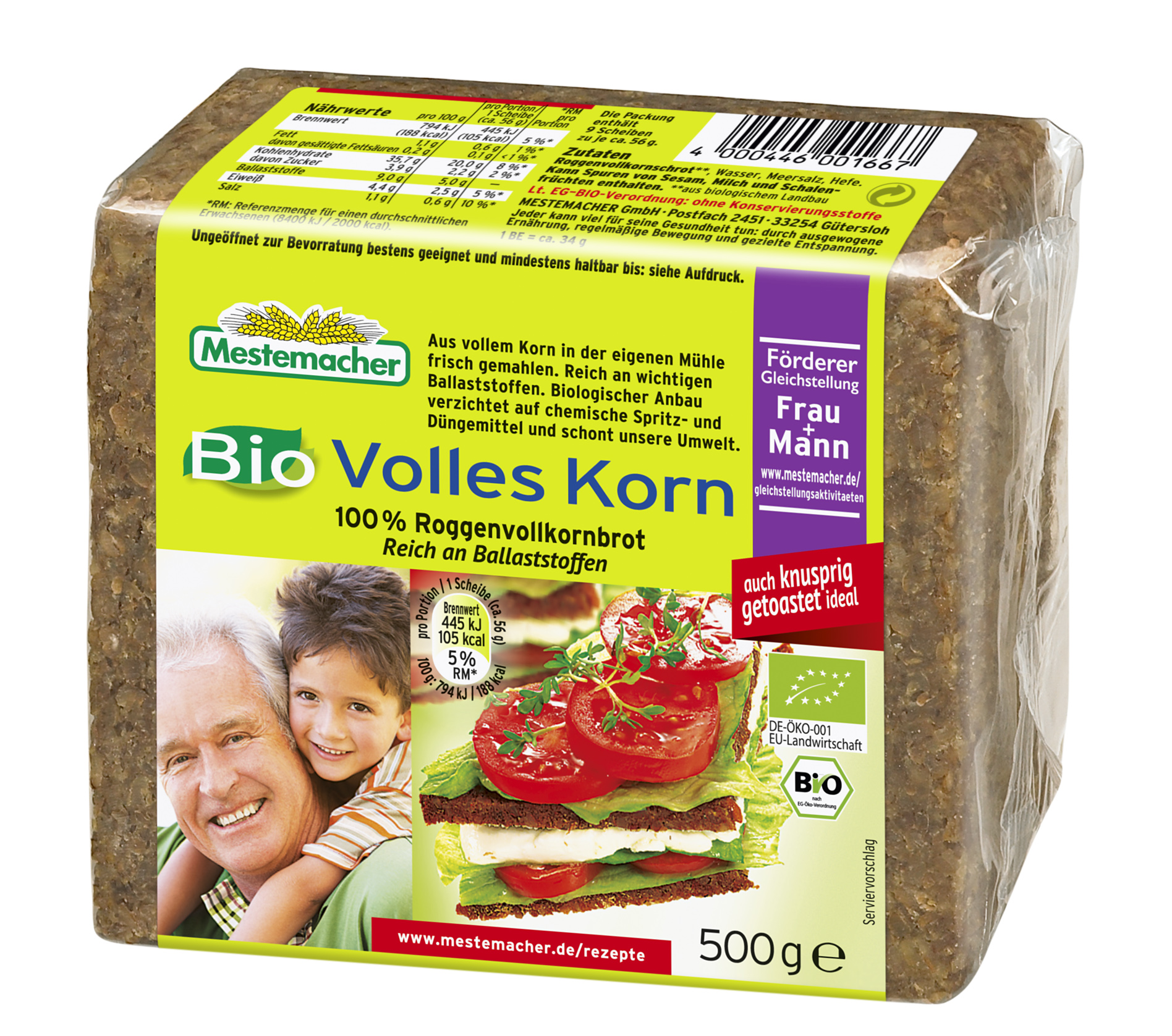 Bio Volles Korn Brot   