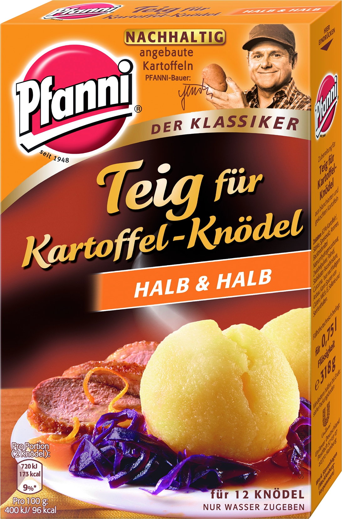 Kartoffelknoedel Teig halb&halb 12St.