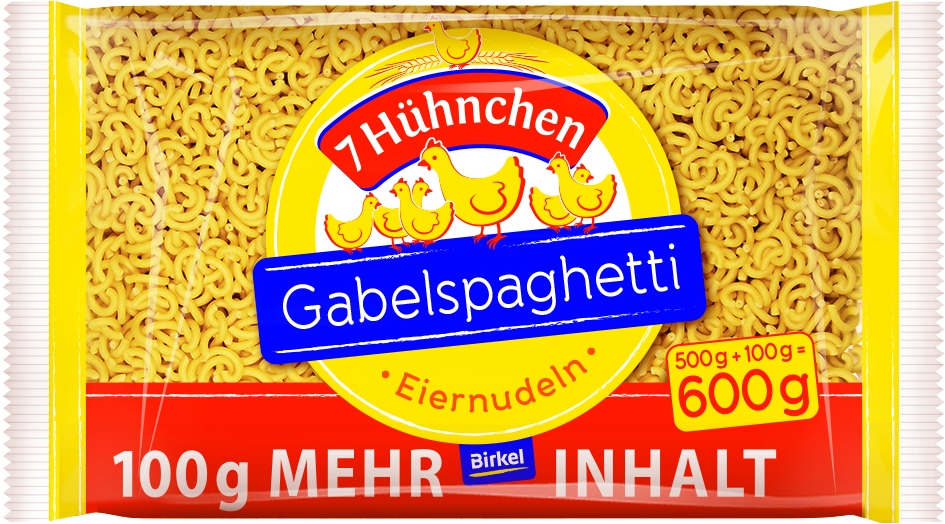 7 Huehnchen Gabelspaghetti