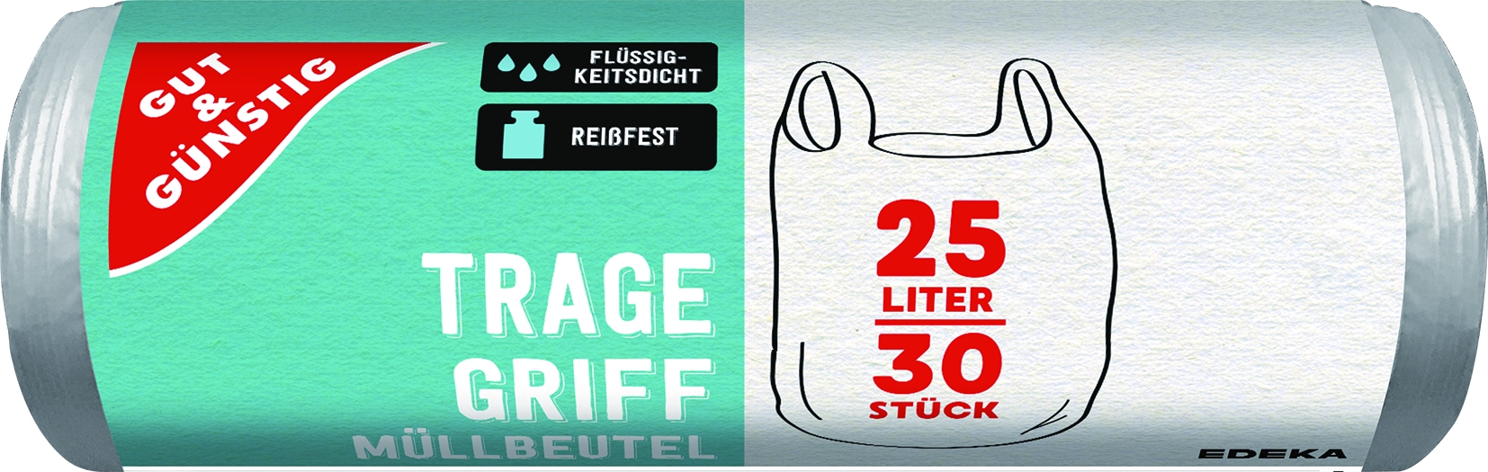 Muellbeutel mit Tragegriff 25lt 30St.