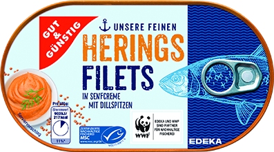 Heringsfilet in Senfsauce   