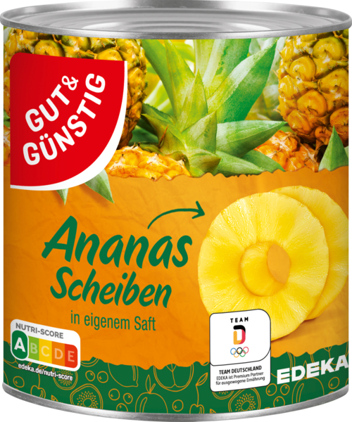 Ananas Scheiben gezuckert   