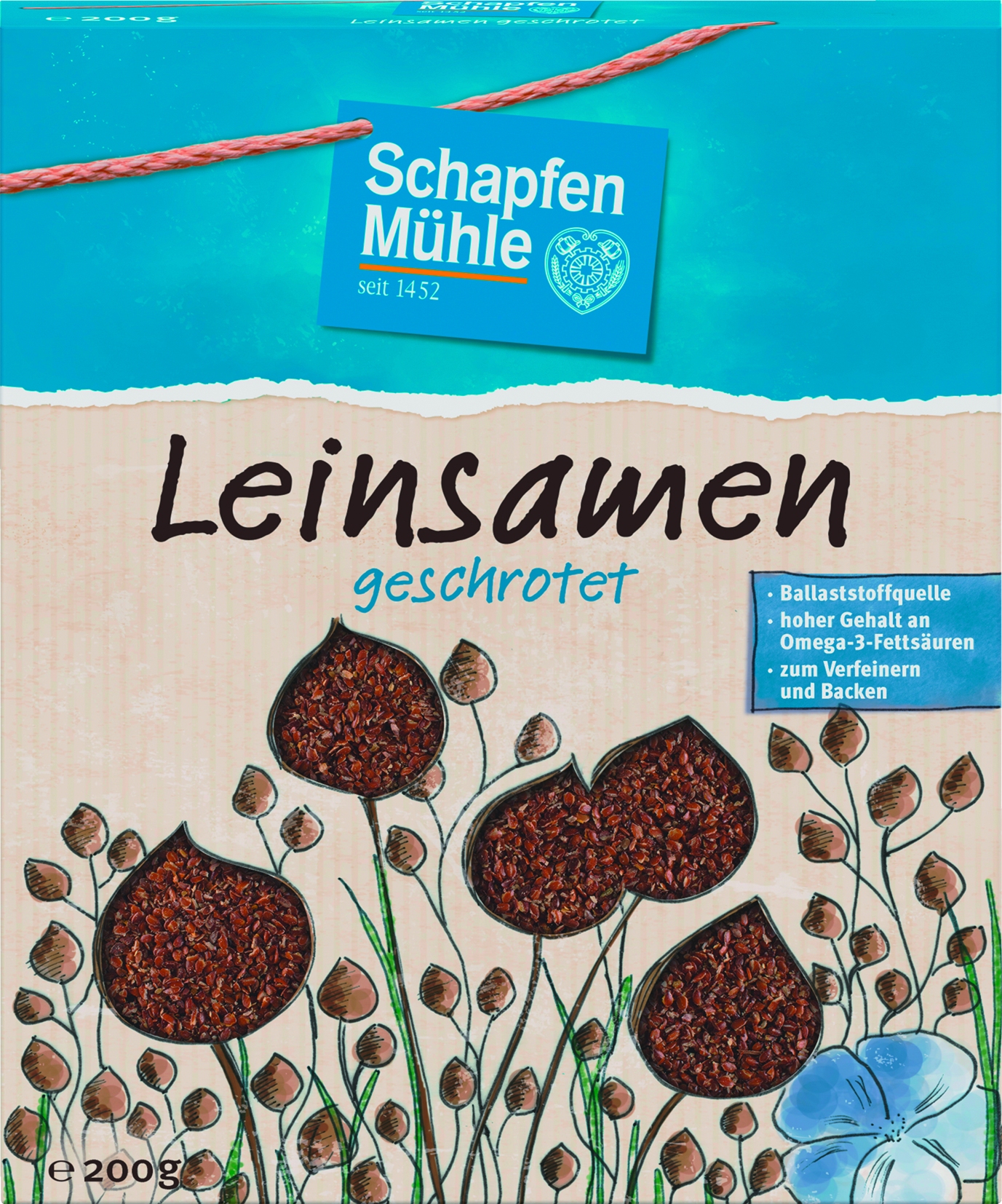 Leinsamen geschrotet   