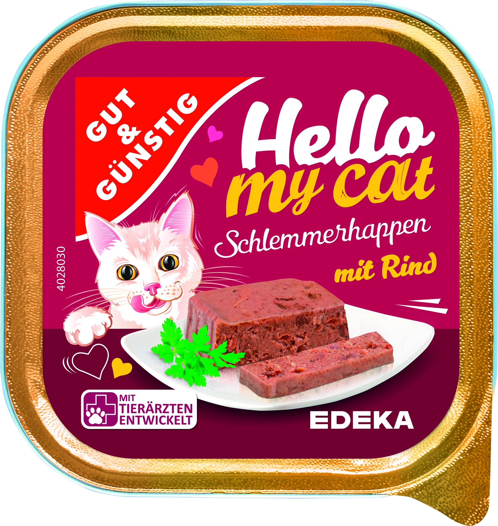 Pet food, beef Domino Cat   