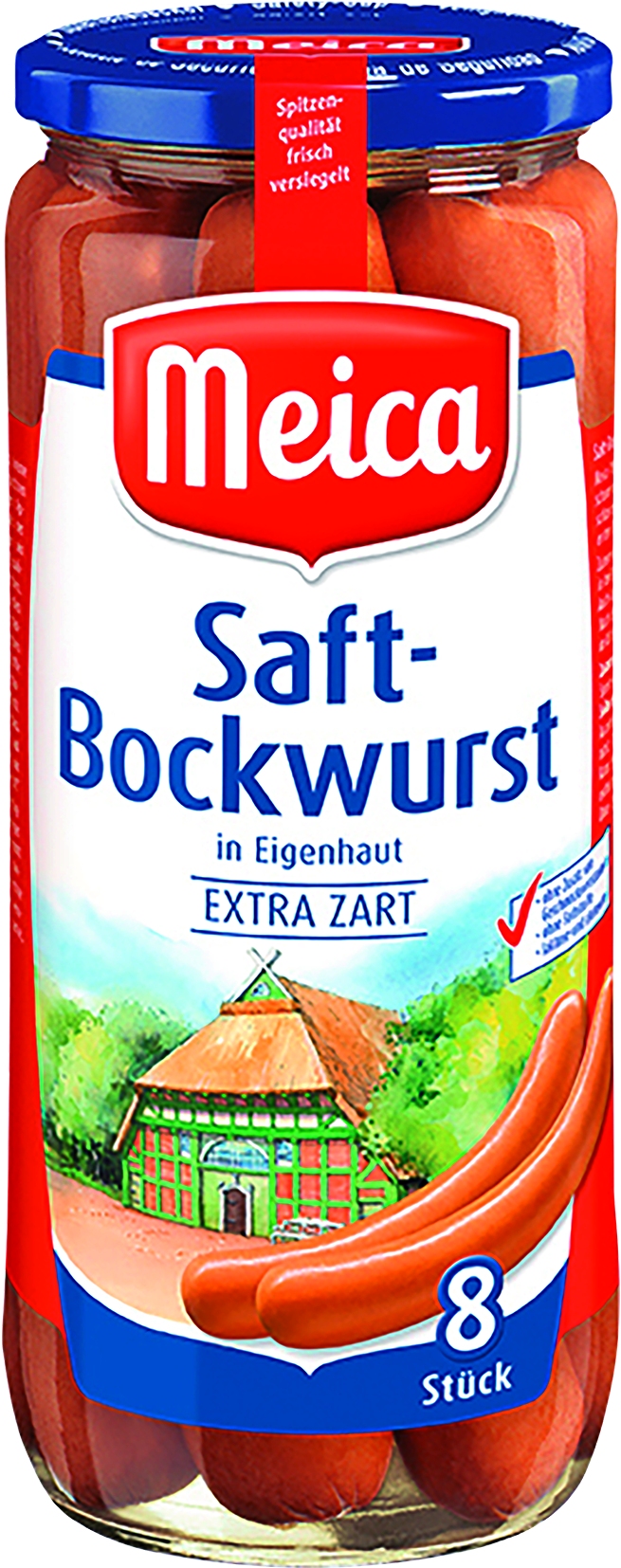 Saft-Bockwurst in Eigenhaut 8 St = 540gr