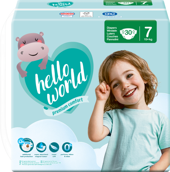 Hello World Diapers size 7xxl