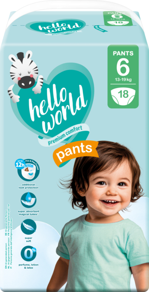 Hello World Pants 6 XL
