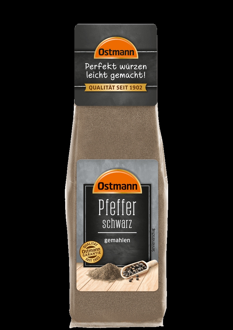 Pfeffer schwarz, gemahlen, NF-Beutel   