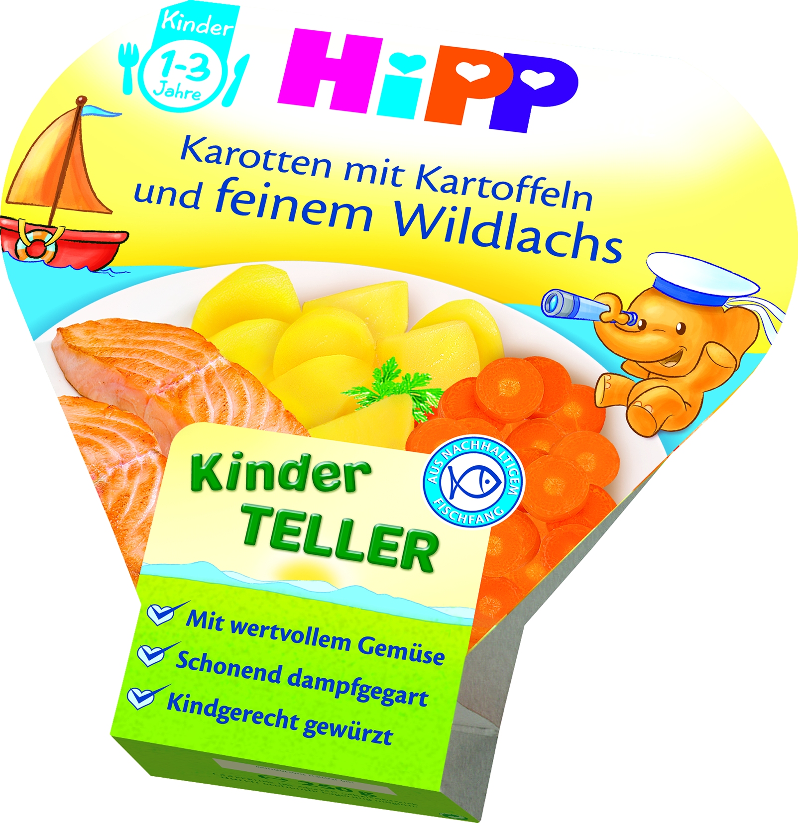 Bio 8655-01 Karotten mit Kartoffeln und feinem Wildlachs