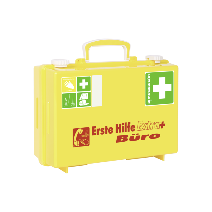 Erste-Hilfe-Koffer Extra+ BÜRO mit der Basis-Ausstattung nach der aktuellen DIN-Norm 13157 mit dem E