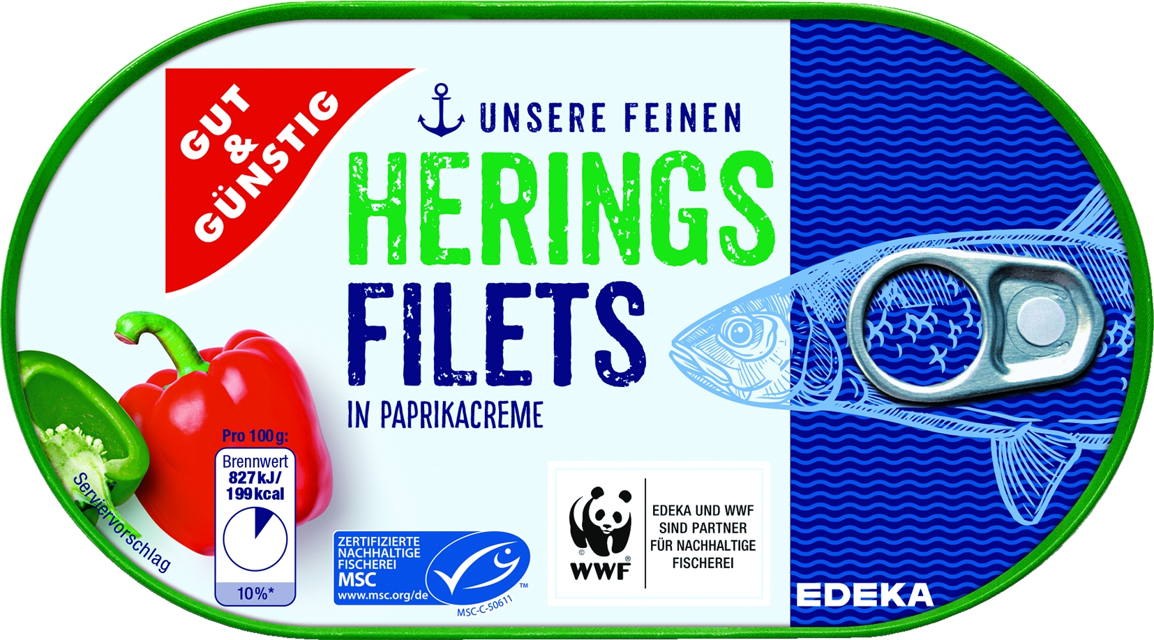 Heringsfilet in Paprika   