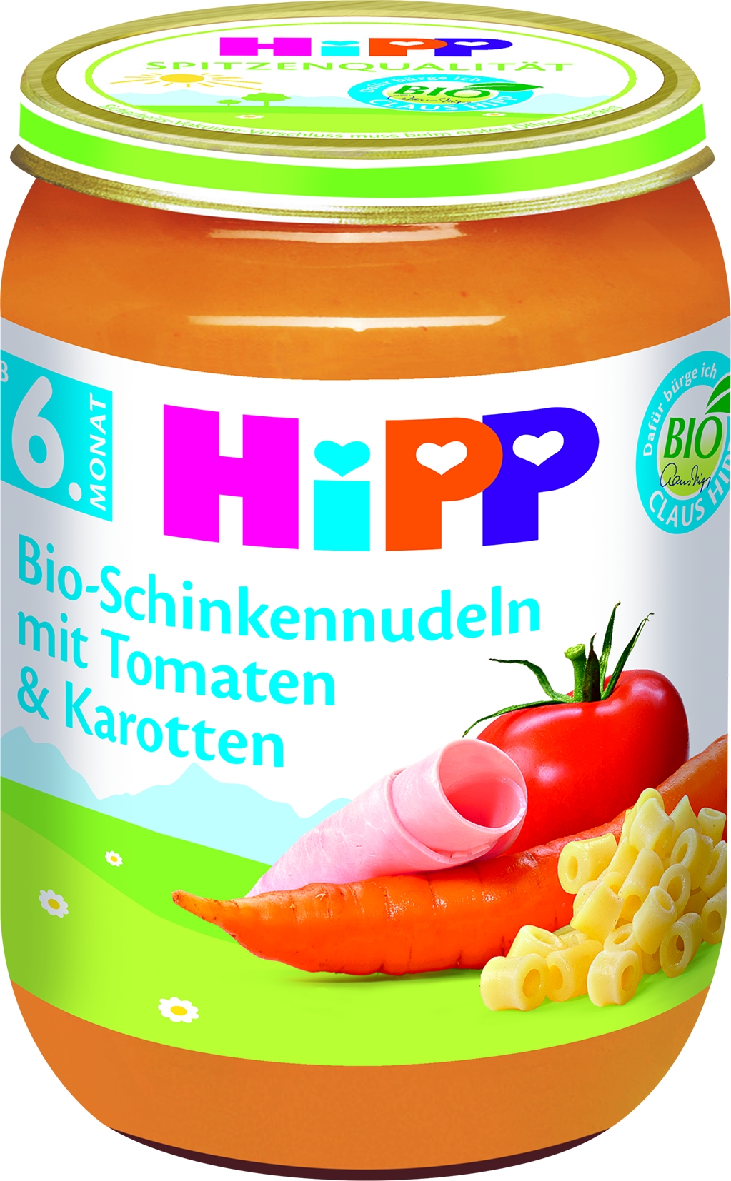 Bio 6210 Schinkennudeln m.Tomate/Karotte