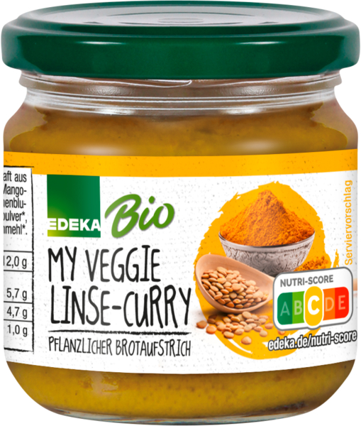 Edeka My Veggie veganer Brotaufstrich Linse-Curry