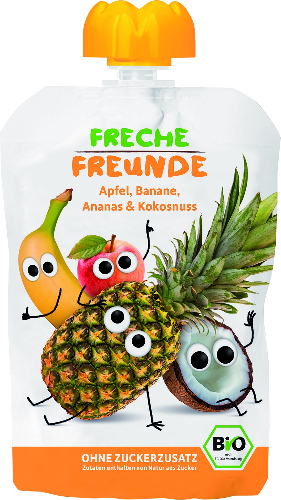 Freche Freunde - Apfel / Banane / Ananas / Kokosnuss  