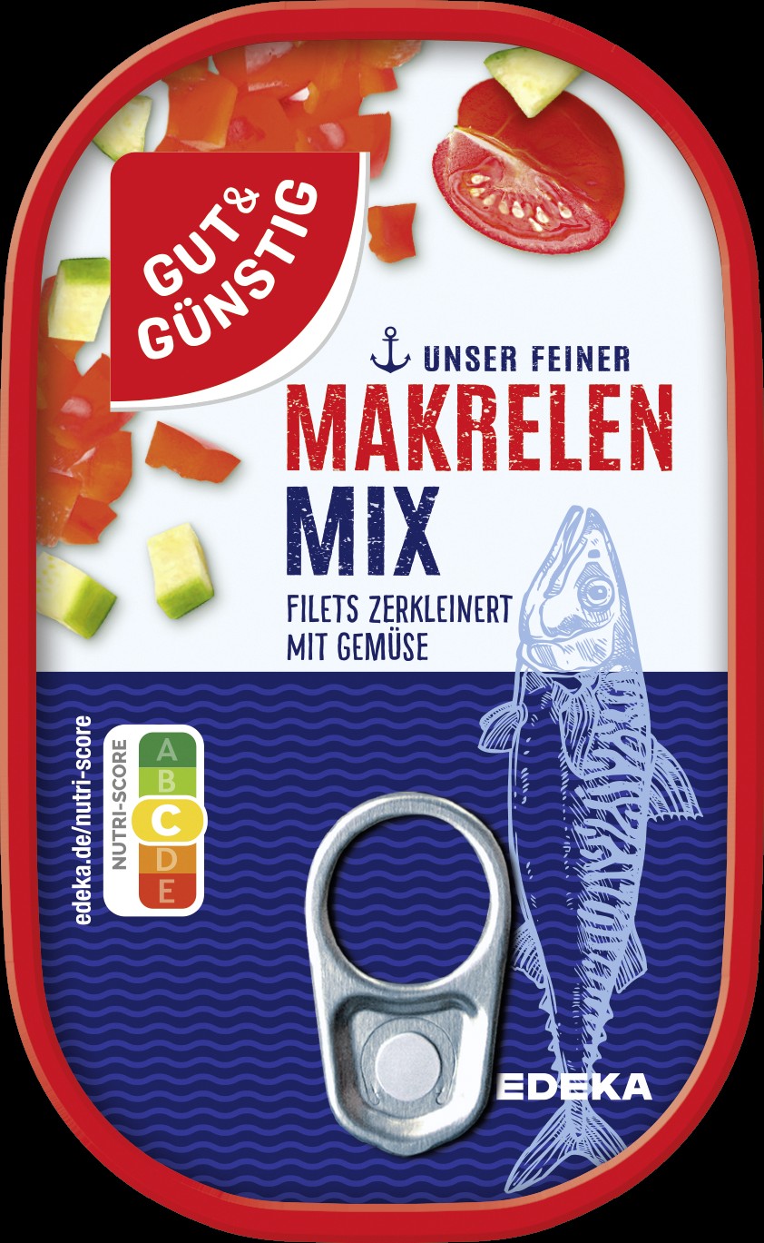 Mackarel-Mix, fillets with vegetables, 125 gr