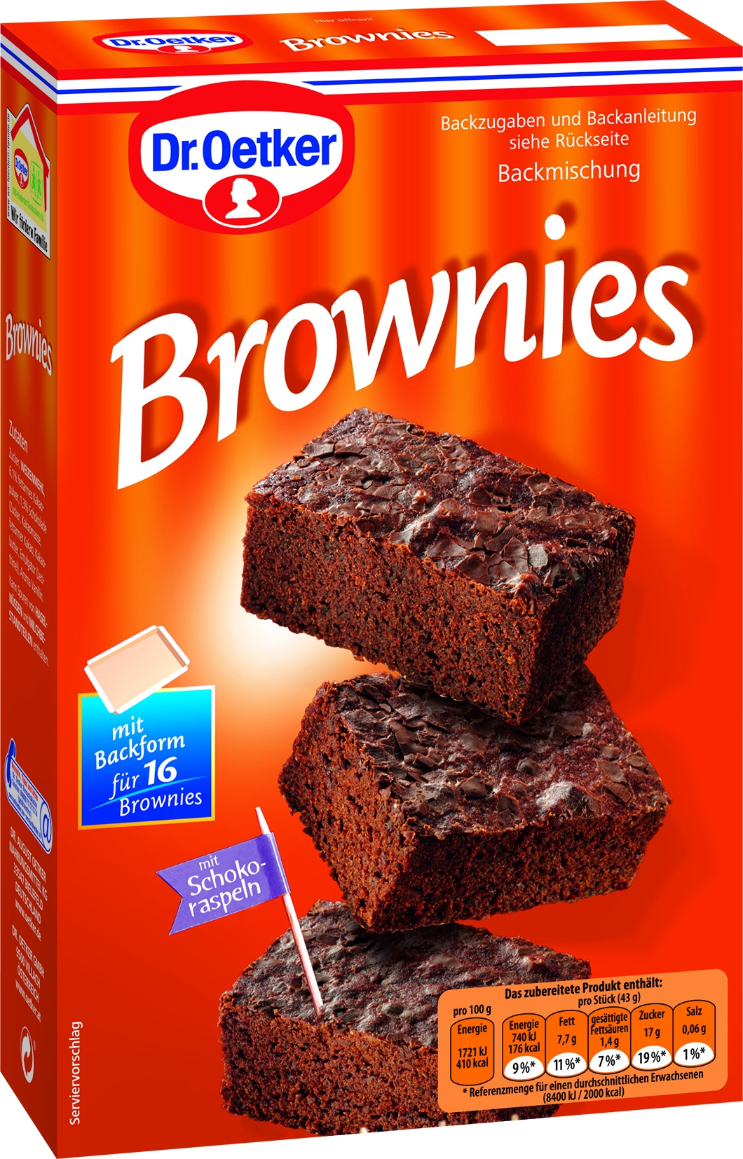 Backmischung fuer Brownies   