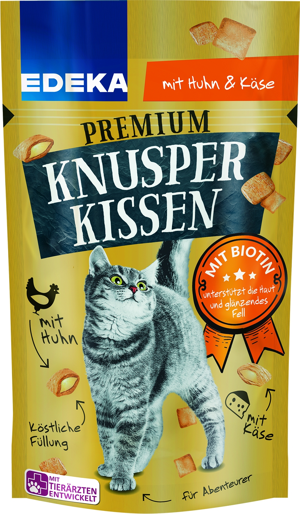 Cat Knusperkissen Gefluegel+Kaese   