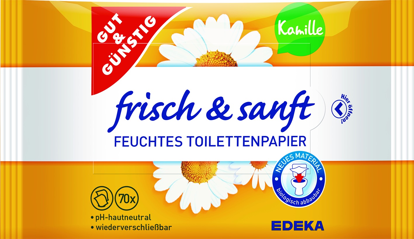 Feuchtes Toilettenpapier NF 2x70er