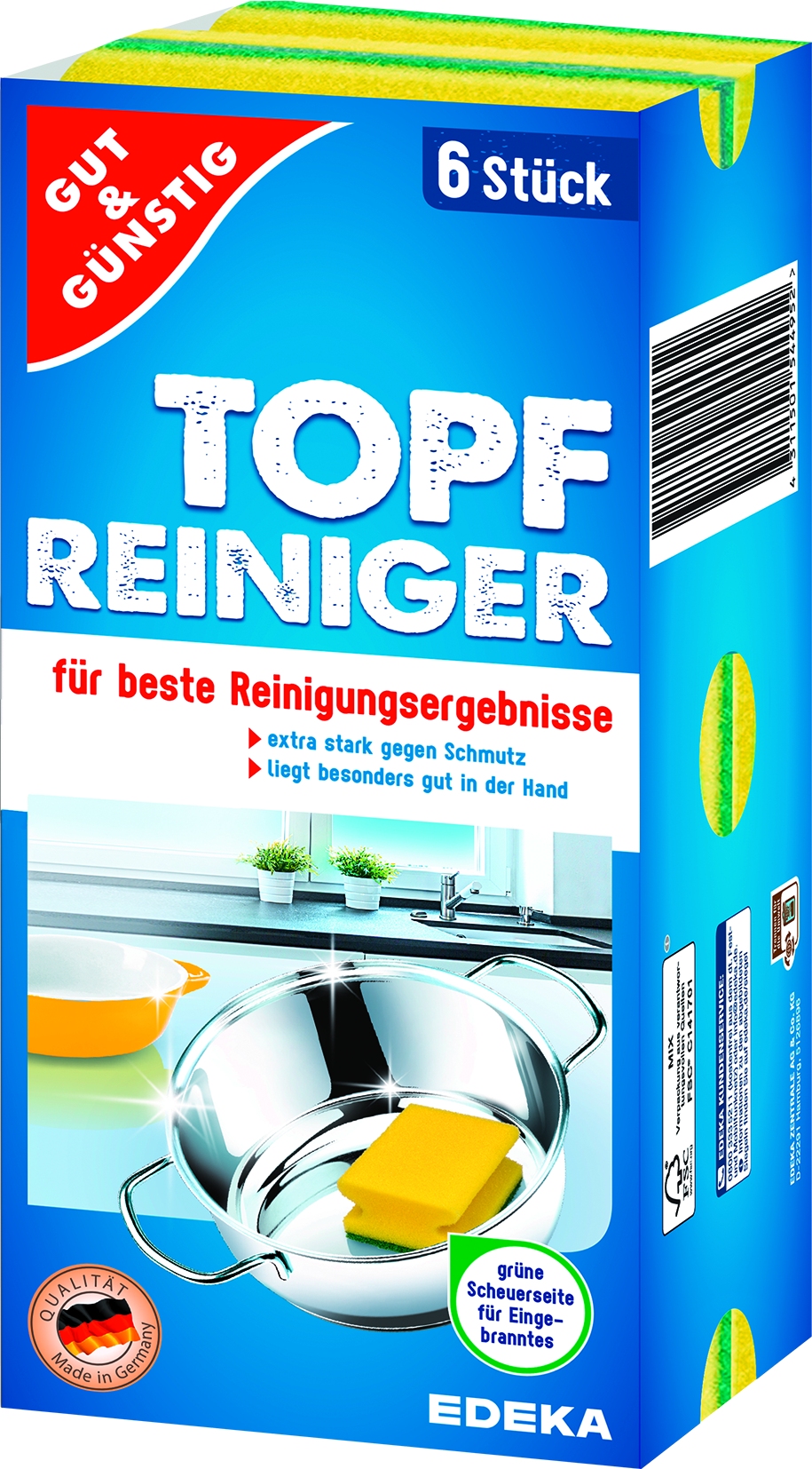 Edelstahl Topfreiniger 6er