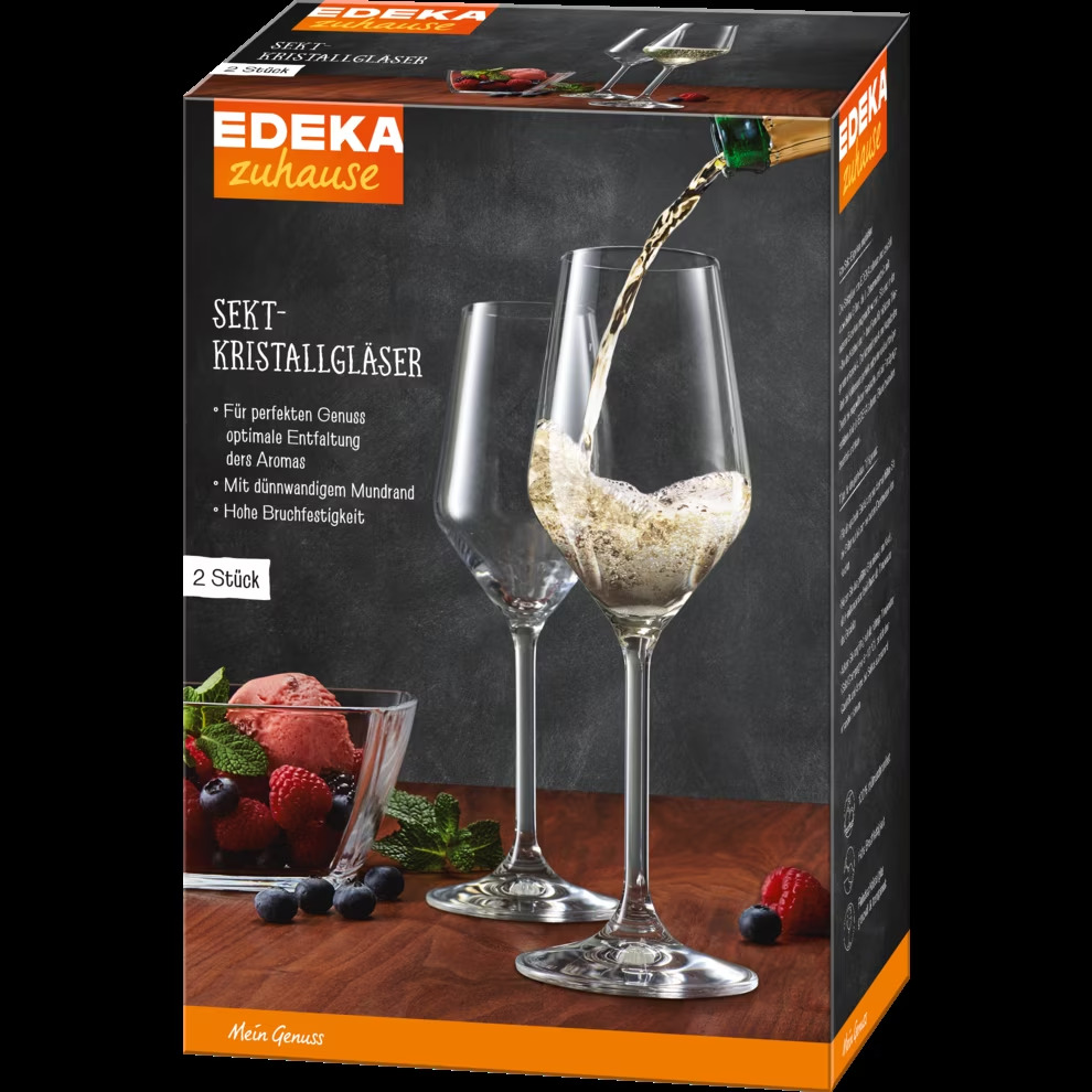 Glass for sparkling wine, 2pcs, 19cl