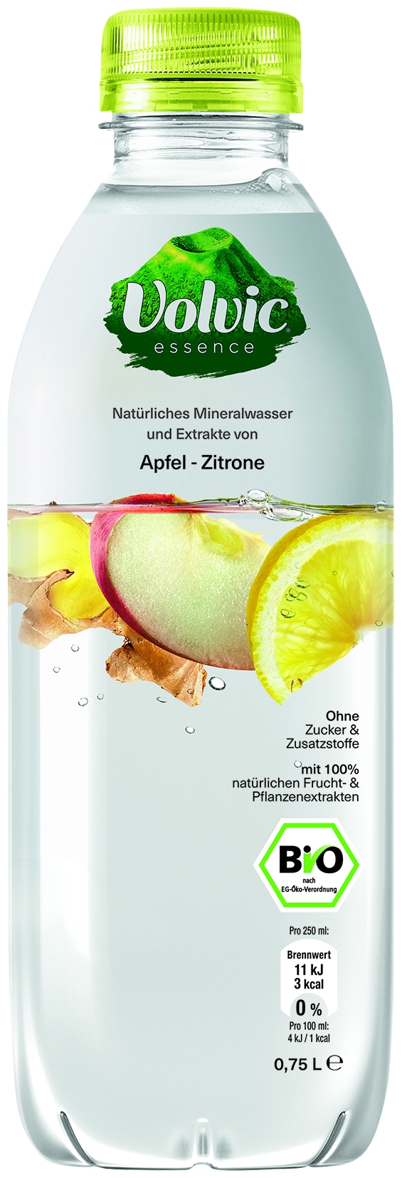 Bio Wasser mit Apfel, Zitrone, Ingwer   